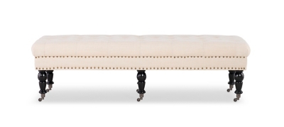 Linon Isabelle 62 Inch Bench, Dark Espresso, large