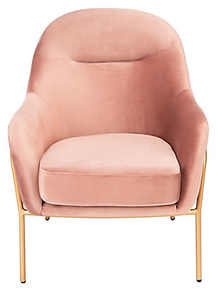 Safavieh Eleazer Velvet Accent Chair, Dusty Rose, large