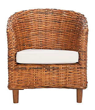 Safavieh Omni Barrel Chair, Honey/White, large