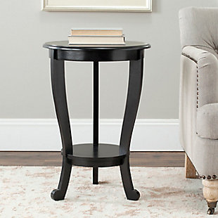 Safavieh Mary Pedestal Table, Distressed Black, rollover