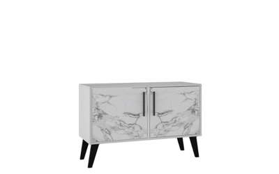 Amsterdam Accent Cabinet, White/Marble, large