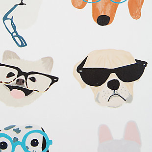Bring a stylish and quirky look to your space with this hip dog wall decor. It features a variety of fashion-forward dogs, showing off their trendy eyeglasses. Printed on an engineered wood box, this lightweight and easy to hang wall decor brings a fun urban touch to your space.Made of engineered wood | Multicolored | Unframed | Sawtooth hanger | Indoor use only | Ready to hang | Imported