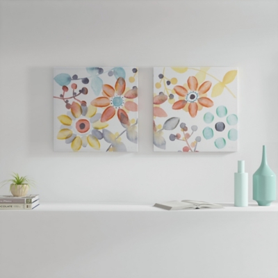 Intelligent Design Multi Canvas with Hand Embellishment 2 Piece Set, , large