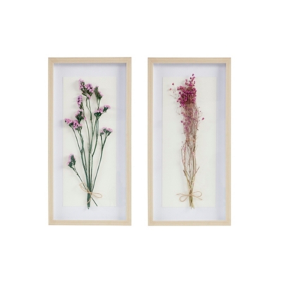 Madison Park Multi Floral Natural Shadowbox 2 Piece Set, , large