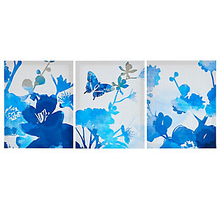 Madison Park Blue Gel Coated Canvas 3 Piece Set, , large