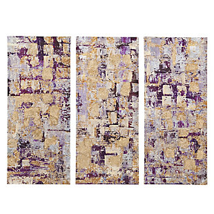 Madison Park Purple Gel Coat Printed Canvas 3 Piece Set, , large