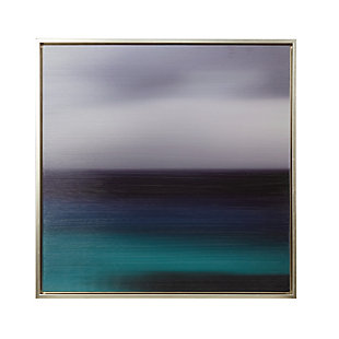 This seascape brings a captivating calm appeal to your decor. A simple color palette of blues and grays are blended to create a stunning stormy seaside. The gel coat provides a glossy finish, while a heavy brush embellishment adds rich texture and dimension. The piece's silvertone frame adds a clean and elegant edge. With striking hues, this wall art brings a bold look to your living area or bedroom.Made of engineered wood, polystyrene and canvas | Blue and gray with textured gel coating | Hand-embellished | Frame with silvertone finish | Ready to hang | Imported