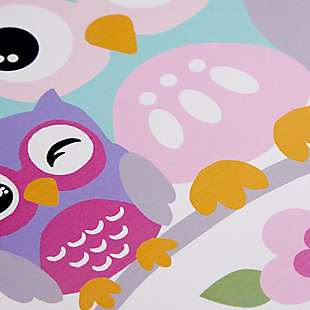 Bring cuteness and color to your child’s room with this box wall art. Colorful owls and flowers create an adorable and whimsical look. Sawtooth fixtures on the back make each piece easy to hang, adding the perfect pop of color to your little girl’s room.Set of 2 | Made of engineered wood and paint | Multicolored | Box frame | Giclee reproduction | Ready to hang (sawtooth hangers) | Indoor use only | Imported