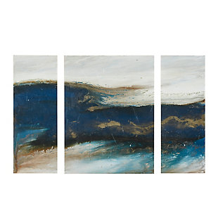 INK+IVY Blue Gel Coated Canvas-Set of Three, , large