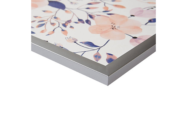 The "Summer Bliss" deco box wall art is a curated set composed of two watercolor florals and a medallion. Sure to complement any decor style, this multi-piece set can be hung in a few different variations to express your individual style and fit your living space.Set of 3 | Made of engineered wood, polystyrene, paper and acrylic | Multicolored with textured gel coating | Box frame with gray finish | Giclee reproduction | Ready to hang (sawtooth hangers) | Indoor use only | Imported