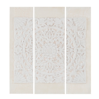 Madison Park Offwhite 3D Embellished Canvas, , large