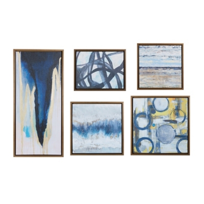 Madison Park Natural Gallery Art 5 Piece Set, , large