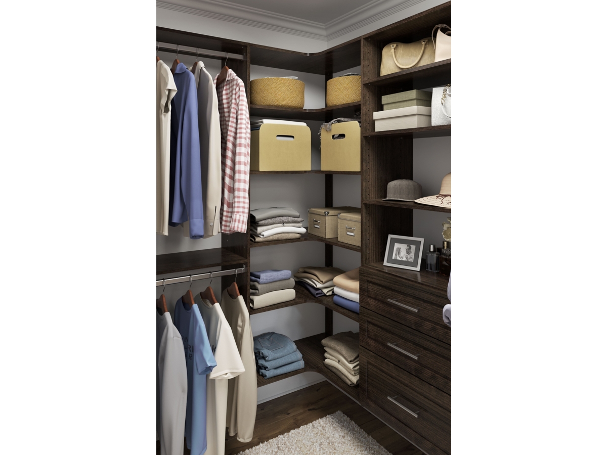 L’Appartement Effortless All In One EasyFit Modern Raised Ultimate Corner Closet System 66