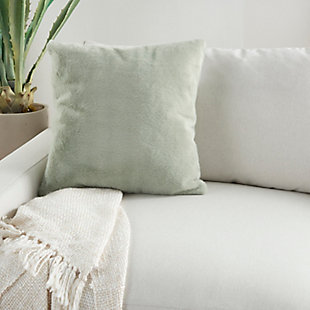 It’s hip, it’s sophisticated, it’s fun, and it’s fluffy. This throw pillow from mina victory home accents is just what you want for a fresh, stylish touch on a favorite sofa, chair or bed. Handcrafted of faux rabbit fur, the plush pillow has irresistible texture and is fully furred on both sides for luxurious lounging.Made of polyester and faux fur | Handcrafted | Soft polyfill | Imported | Spot clean