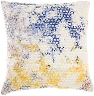 This handcrafted throw pillow from mina victory looks fresh, fun and modern in a multicolor tie-dye pattern. Offering textural interest for soft and comfy lounging on your chair, sofa or bed, it's the perfect accent for bohemian, eclectic, casual modern, contemporary and moroccan-inspired decor.Made of 100% cotton and acrylic | Handcrafted | Soft polyfill | Zipper closure | Imported | Spot clean