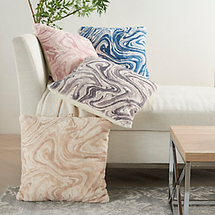 Cool and contemporary, this print throw pillow from mina victory is like artwork for your sofa. Its swirling marble pattern is printed onto a cozy, textured polyester cover. It includes a polyester insert for extra-plush support.Made of polyester | Handcrafted | Soft polyfill | Zipper closure | Imported | Spot clean