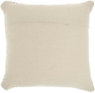 Spruce up the look of your couch or chair with ease with this casual throw pillow from mina victory home accents. It features a woven diamond pattern repeated on an ivory background, for a look that works well in any modern space. Handcrafted from softly textured cotton, this cuddle-worthy throw pillow includes a fluffy polyester insert for a cozy lounging experience.Made of 100% cotton | Handcrafted | Soft polyfill | Zipper closure | Imported | Spot clean
