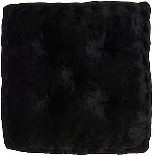 Nourison Mina Victory Life Styles Velvet Floor Pillow, Black, large