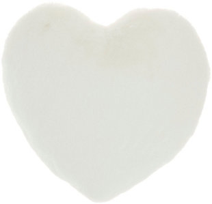 Add sweet comfort to your home with this heart-shaped throw pillow by mina victory home accents. Whether you’re decorating for valentine’s day or you just want to add a little love to your space year-round, this fluffy faux rabbit fur pillow offers hours of cozy support. It's handmade of polyester in classic white, with a plump fill. Bring lush texture and a warm, welcoming feeling to any room with this artistic creation.Handcrafted | Made of 100% polyester | Soft polyfill | Faux fur | Imported | Spot clean