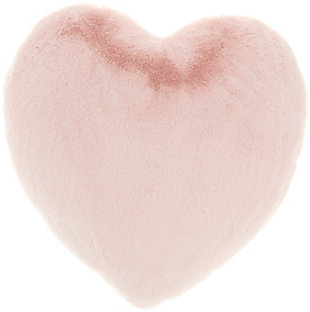 Add sweet comfort to your home with this heart-shaped throw pillow by mina victory home accents. Whether you’re decorating for valentine’s day or you just want to add a little love to your space year-round, this fluffy faux rabbit fur pillow offers hours of cozy support. It's handmade of polyester in blush pink, with a plump fill. Bring lush texture and a warm, welcoming feeling to any room with this artistic creation.Handcrafted | Made of 100% polyester | Soft polyfill | Faux fur | Imported | Spot clean