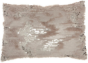 Go glam with two home decor trends in this faux fur accent pillow embellished with sequins. An exclusive look from the mina victory sofia collection, this fluffy throw pillow is handcrafted for sparkling style and cozy comfort. It's a fun addition to your pillow mix.Handcrafted | Made of 100% polyester | Soft polyfill | Faux fur front with sequins | Zipper closure | Imported | Spot clean