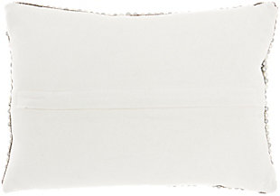 Jewelry for your rooms. Take your decor to the next level by tossing this mina victory lumbar pillow onto your couch or chair. Its polyester cover is covered in shimmering silvertone and ivory faux pearls for a look that is ultra-luxe. This glam lumbar pillow is handmade of polyester and includes a removable polyester insert with zipper closure.Handcrafted | Made of 100% polyester | Soft polyfill insert | Covered in silvertone and ivory faux pearls | Pattern appears on face only | Zipper closure | Imported | Spot clean