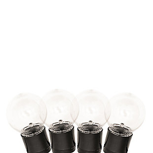 Brilliant 50L LED Clear Globe Cap Cool White Bulb Black Cord, , large