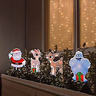 Rudolph 26 Inch Rudolph, Santa, Clarice and Bumble Outdoor LED Pathway Markers, , rollover