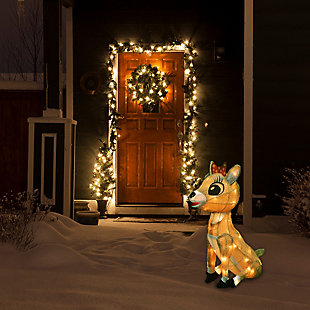 Rudolph 24 Inch Clarice Outdoor 3D LED Yard Decor, , rollover