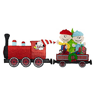 Peanuts 79 Inch Wide Train with Peanuts Gang 2 Pc Set Outdoor 2D LED Yard Decor, , rollover