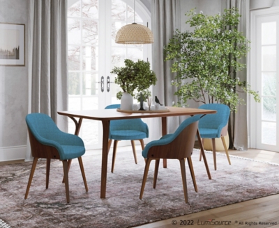 Bacci Dining Chair, Teal, rollover