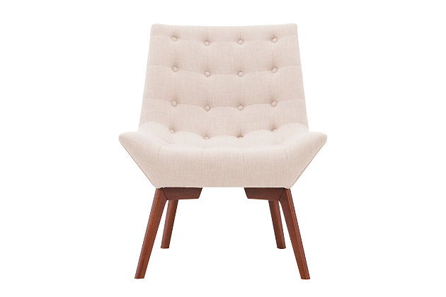 Linon Ramsey Linen Tufted Accent Chair Ashley - Linon Home Decor Accent Chairs