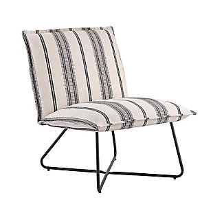 Linon Stiles Stripe Chair, Black/White, large