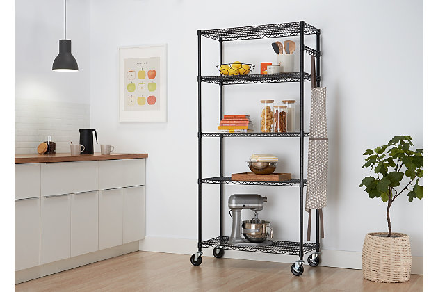 Trinity 5 Tier Wire Shelving Nsf With, Trinity Bronze Shelving Rack Assembly