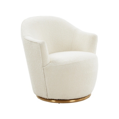 TOV Furniture Skyla Boucle Swivel Chair, , large