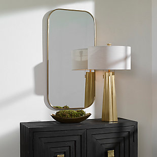 Uttermost Taft Plated Brass Mirror, , rollover