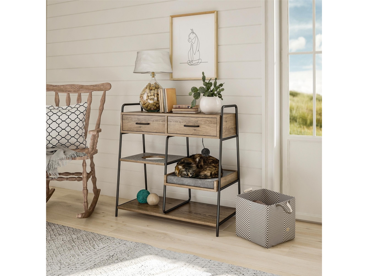 Ollie & Hutch O'Malley Accent Table with Cat Bed | Ashley