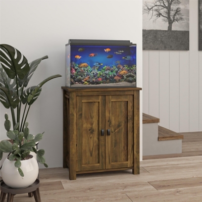 Ollie & Hutch Farmington 10/20 Gallon Aquarium Stand, Rustic, Rustic, large