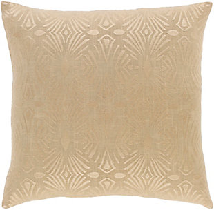 Surya Accra Woven Pillow Cover, Wheat, large