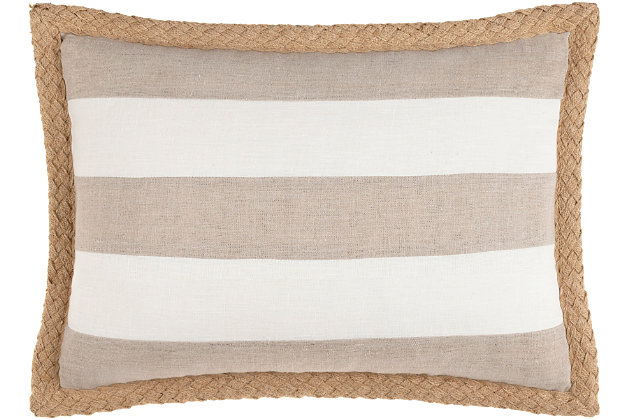 The meticulously woven construction of these pieces boasts durability and will provide natural charm into your decor space. Made with linen, linen in india, spot clean only, line dry. Manufacturers 30-day limited warranty.Farmhouse | Indoor | Front: 100% linen, back: 100% linen | Pillow cover only, insert sold separately | Spot clean only | Line dry | Manufacturers 30 day limited warranty | Imported