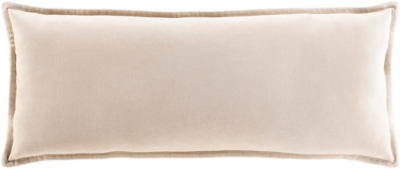 Surya Cotton Velvet Pillow Cover, Beige, large