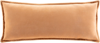 Surya Cotton Velvet Pillow Cover, Camel, large
