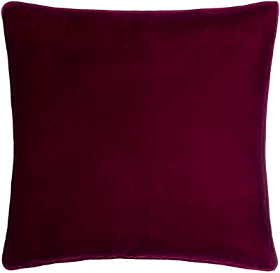 Surya Velvet Glam Pillow, Burgundy, large
