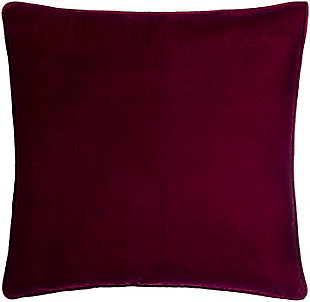 Surya Velvet Glam Pillow, Burgundy, large