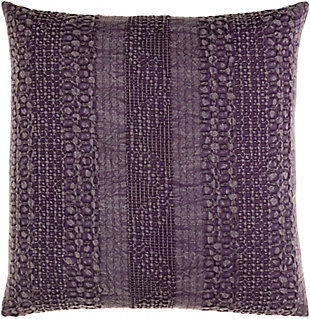 Surya Washed Waffle Pillow Cover, Dark Purple, rollover