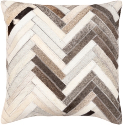 A600028174 Surya Zander Leather Pillow Cover, Taupe sku A600028174