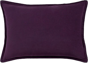 Surya Cotton Velvet Pillow Cover, Dark Purple, rollover