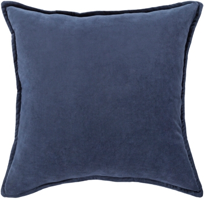 Surya Cotton Velvet Pillow Cover, Indigo, large