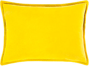 Surya Cotton Velvet Pillow Cover, Yellow, large