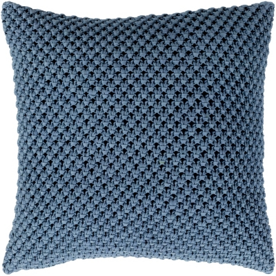 Surya Godavari Crochet Pillow Cover, Denim, large